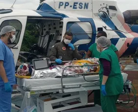 Imagem ilustrativa da imagem Idoso é resgatado de helicóptero após sofrer choque elétrico e queimaduras no ES