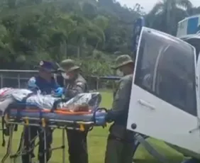 Imagem ilustrativa da imagem Idoso é resgatado pelo Notaer após sofrer queimaduras em 60% do corpo