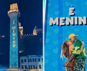 Imagem ilustrativa da imagem Léo Santana e Lore Improta fazem chá revelação durante show gratuito em Salvador