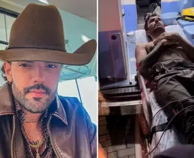 Imagem ilustrativa da imagem Luan Pereira passa mal após show e é levado de ambulância ao hospital