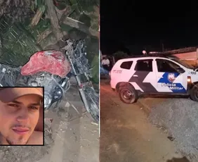 Imagem ilustrativa da imagem Motociclista morre após colidir com poste durante perseguição policial em Viana