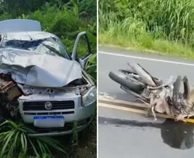 Imagem ilustrativa da imagem Motociclista morre em colisão com carro e condutor foge no Norte do ES