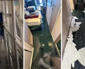 Imagem ilustrativa da imagem Passageiros são retirados de cabines após inundação em navio de cruzeiro no Brasil