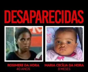 Imagem ilustrativa da imagem Polícia investiga desaparecimento de mulher e bebê no Rio