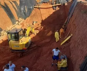 Imagem ilustrativa da imagem Quatro trabalhadores morrem soterrados em obra de frigorífico em SP