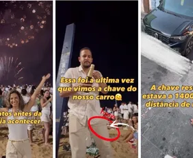 Imagem ilustrativa da imagem Réveillon vira dor de cabeça após casal perder chave do carro em praia de Vitória