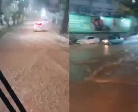 Imagem ilustrativa da imagem Tempestade provoca alagamentos, quedas de árvores e deixa bairros sem energia no ES