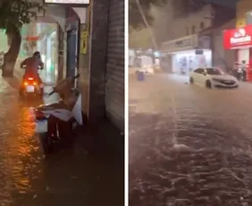 Imagem ilustrativa da imagem Temporal provoca alagamentos em cidade do Sul do ES
