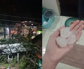 Imagem ilustrativa da imagem VÍDEOS: Temporal causa estragos em várias cidades do Espírito Santo