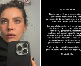 Imagem ilustrativa da imagem Alanis Guillen confirma fim do namoro após polêmica por falas preconceituosas