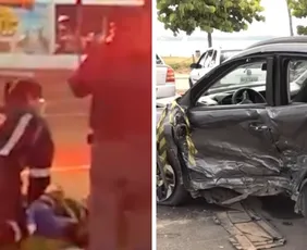 Imagem ilustrativa da imagem Casal fica preso às ferragens em acidente na Praia de Camburi, em Vitória