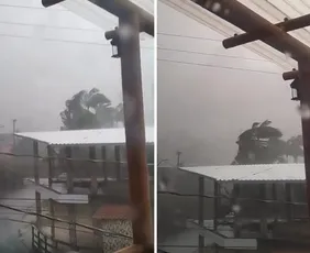 Imagem ilustrativa da imagem Chuva de granizo surpreende moradores na região Serrana do Espírito Santo