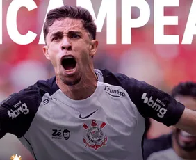 Imagem ilustrativa da imagem Com expulsão e controle do jogo, Corinthians vence Flamengo e leva a Supercopa