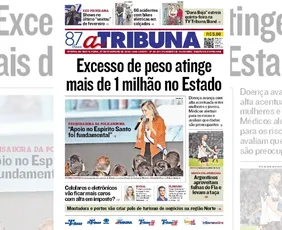 Imagem ilustrativa da imagem Confira os destaques do jornal A Tribuna desta sexta-feira