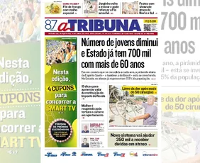 Imagem ilustrativa da imagem Confira os destaques do jornal A Tribuna desta terça-feira