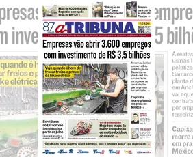 Imagem ilustrativa da imagem Confira os destaques do jornal A Tribuna deste sábado