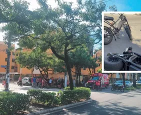 Imagem ilustrativa da imagem Estudantes ficam feridos em acidente com bike elétrica em Jardim Camburi