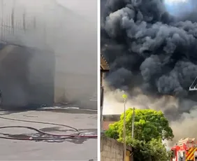 Imagem ilustrativa da imagem Fábrica de caixões é atingida por incêndio em Cariacica