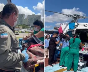 Imagem ilustrativa da imagem Homem é socorrido pelo Notaer após explosão de gás em casa no ES