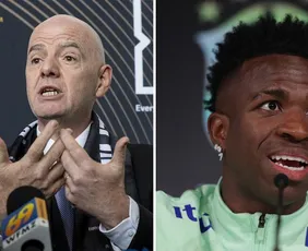 Imagem ilustrativa da imagem Infantino pede fim do racismo após caso com Vini Jr