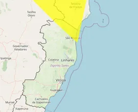 Imagem ilustrativa da imagem Inmet emite alerta de chuvas intensas para sete cidades do ES; veja quais
