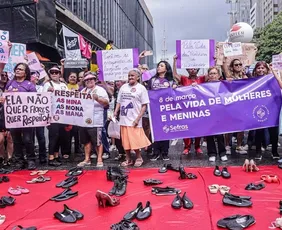 Imagem ilustrativa da imagem Manifestações pelo Brasil pedem o fim da violência contra a mulher