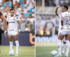 Imagem ilustrativa da imagem Neymar tem atuação discreta em empate entre Santos e Corinthians