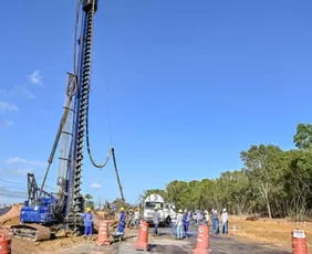 Imagem ilustrativa da imagem Obras do Mergulhão: trânsito de acesso à Norte-Sul vai mudar em Jardim Camburi
