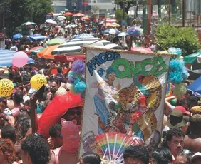 Imagem ilustrativa da imagem Onças 'invadem' o Centro de Vitória com hits e distribuição de bebida tradicional
