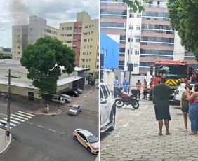 Imagem ilustrativa da imagem Prédio é evacuado após carro pegar fogo dentro de garagem em Jardim Camburi
