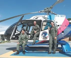 Imagem ilustrativa da imagem Quem são as mulheres no comando dos helicópteros no Espírito Santo