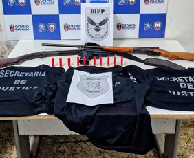 Imagem ilustrativa da imagem Suspeita de se passar por policial penal é presa com espingardas no Noroeste do ES