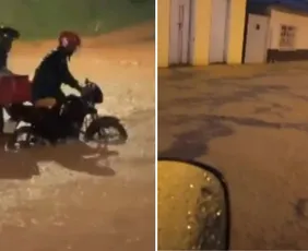 Imagem ilustrativa da imagem Temporal causa alagamentos e derruba árvore em rodovia no Sul do ES