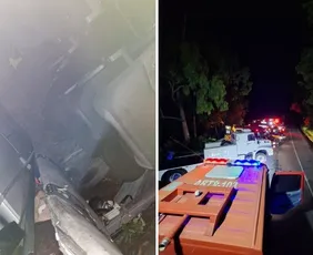 Imagem ilustrativa da imagem Três pessoas morrem após ônibus cair de ribanceira em Santa Catarina