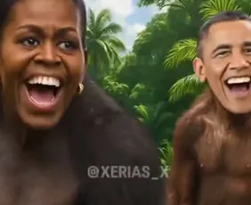 Imagem ilustrativa da imagem Trump posta vídeo racista com casal Obama como macacos