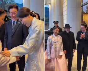 Imagem ilustrativa da imagem VÍDEO | Janja usa traje tradicional da Coreia do Sul em banquete