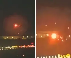 Imagem ilustrativa da imagem VÍDEO | Turbina de avião explode após decolagem no aeroporto de Guarulhos