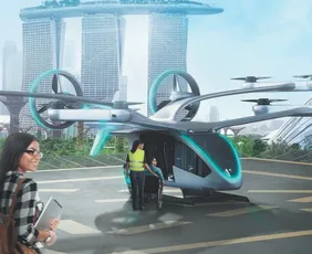 Imagem ilustrativa da imagem Veículo voador da Eve Air Mobility já fez 50 viagens de teste