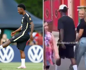 Imagem ilustrativa da imagem Vini Jr. desfalca treino da seleção brasileira após folga na Disney com Virginia