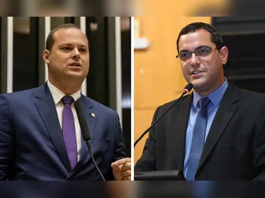 Renzo Mendes e o presidente estadual do Podemos, Gilson Daniel