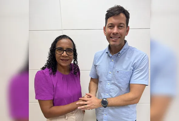 Professora Raquel e Arnaldinho Borgo