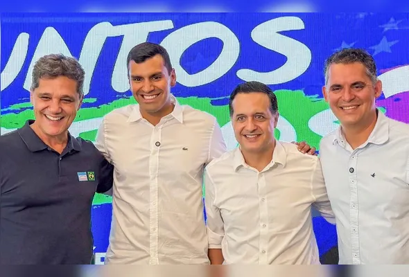 Ricardo Ferraço, Sergio Vidigal Jr., Fabrício Gandini e Gilson Daniel durante evento do Podemos