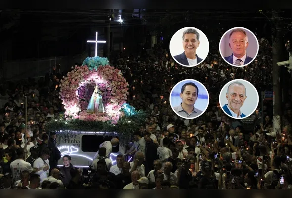 Romaria dos Homens em 2025. Em destaque: Ricardo Ferraço, Renato Casagrande, Lorenzo Pazolini e Helder Salomão