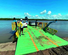 Imagem ilustrativa da imagem Balsa entre Guriri e Conceição da Barra volta a operar no Norte do ES