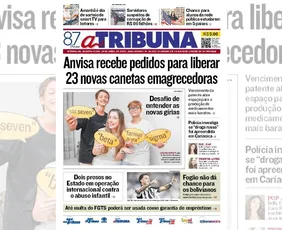 Imagem ilustrativa da imagem Confira os destaques do jornal A Tribuna desta quarta-feira