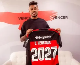 Imagem ilustrativa da imagem Flamengo renova com Bruno Henrique até 2027