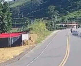 Imagem ilustrativa da imagem Motociclista perde o controle e colide contra carro na ES-344; veja vídeo