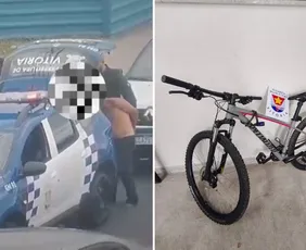 Imagem ilustrativa da imagem Suspeito é preso após roubar bicicleta e tentar fugir pela baía de Vitória