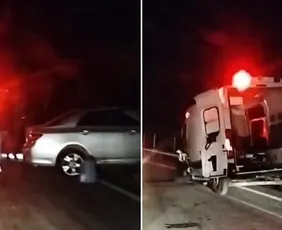 Imagem ilustrativa da imagem Ambulância com pacientes bate em carro e deixa cinco feridos no Sul do ES