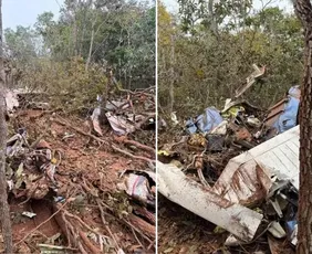Imagem ilustrativa da imagem Avião de pequeno porte cai em Campo Grande e deixa dois mortos